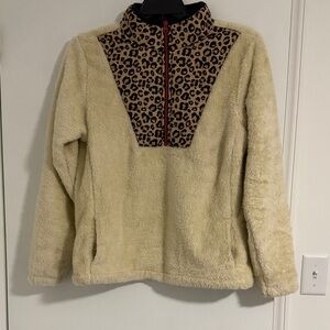 BKE Tan and Black Leopard Print Jacket